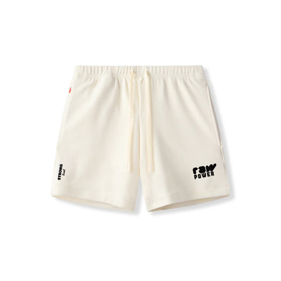 Flap Pocket T-Shorts & Shorts - White Beige - Co-ord Set Strong Soul Shirts & Tops