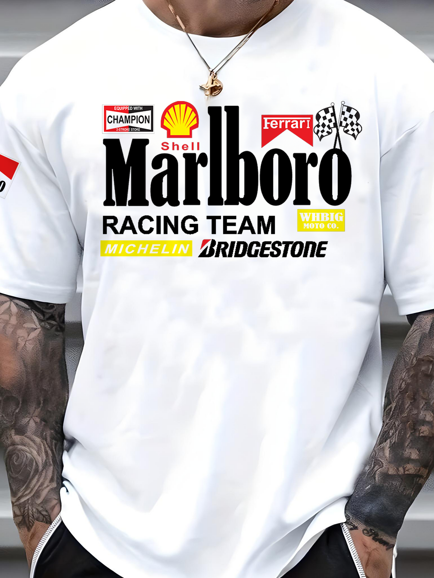 T-Shirt - Racing Brands - White - Oversized