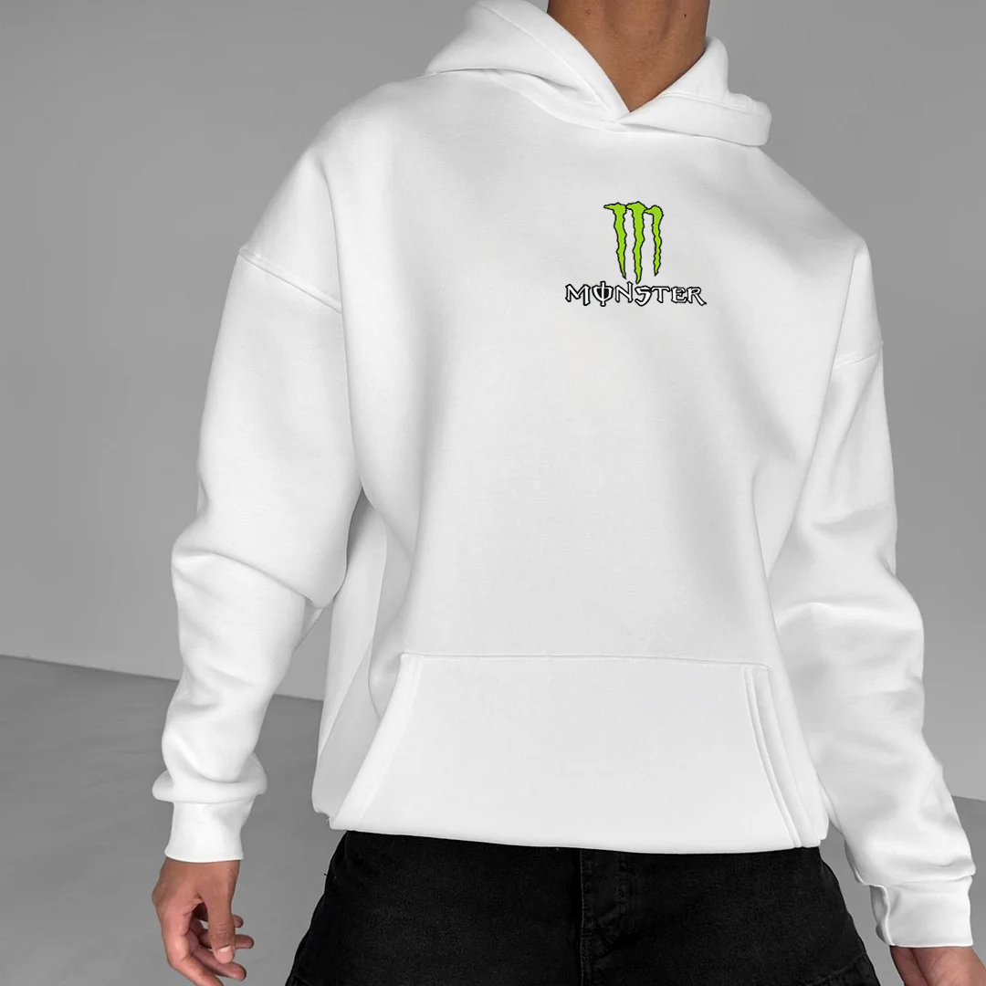 Racing Hoodie - White Fan Art - Oversized Hoody 400 GSM
