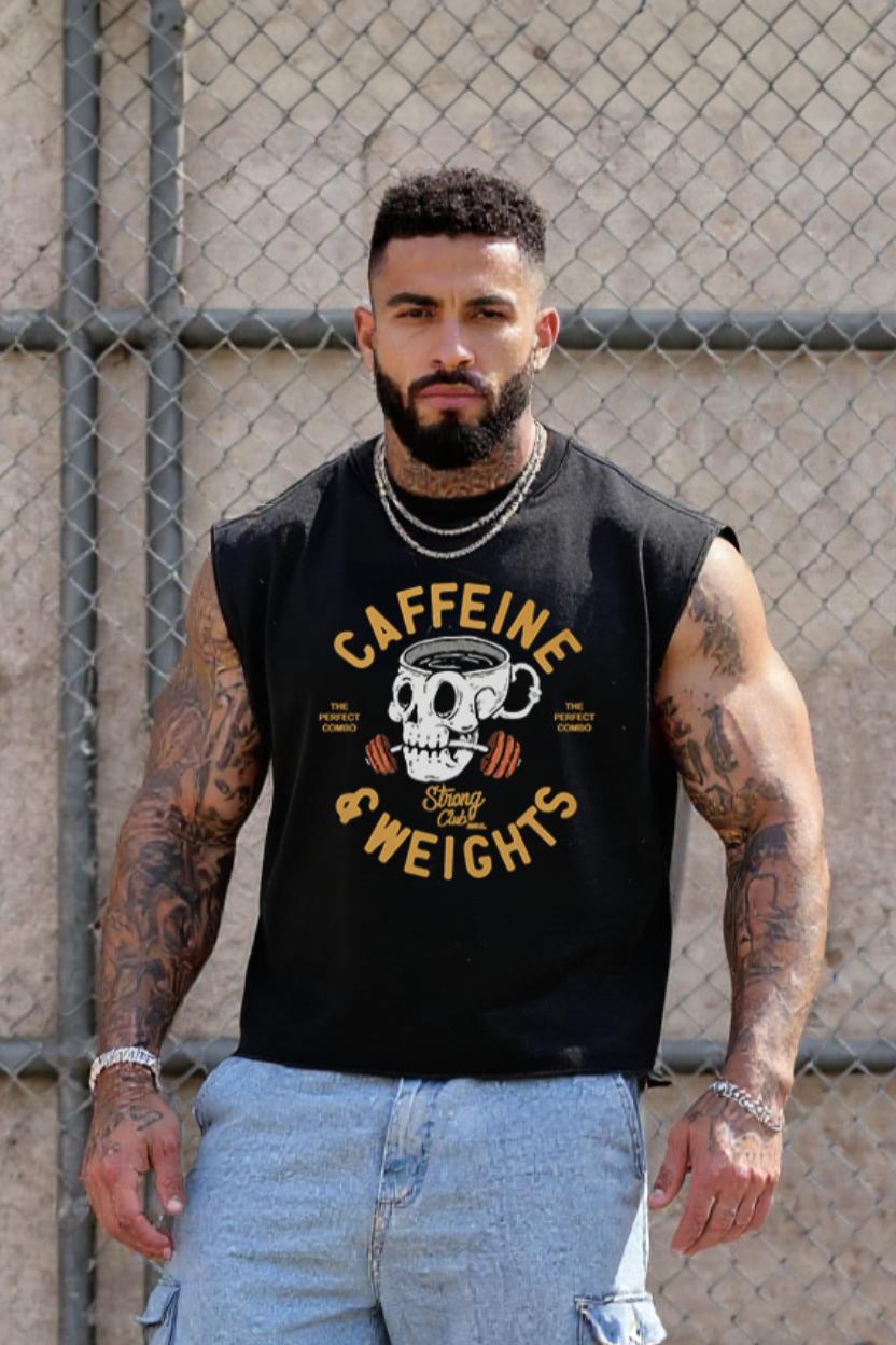 Black - T104 - Hardest Worker - Crop Cut-Offs Strong Soul Tanks