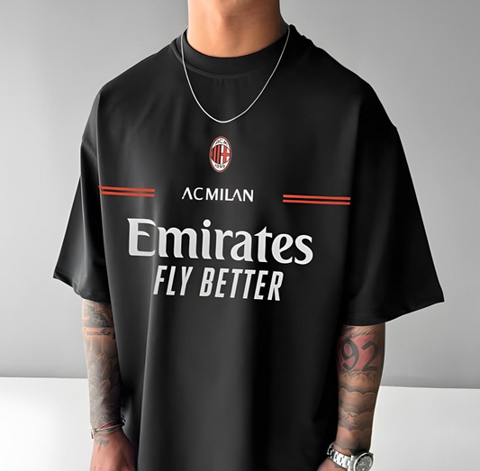 T-Shirt - AC Milian - Black - Oversized Strong Soul Shirts & Tops