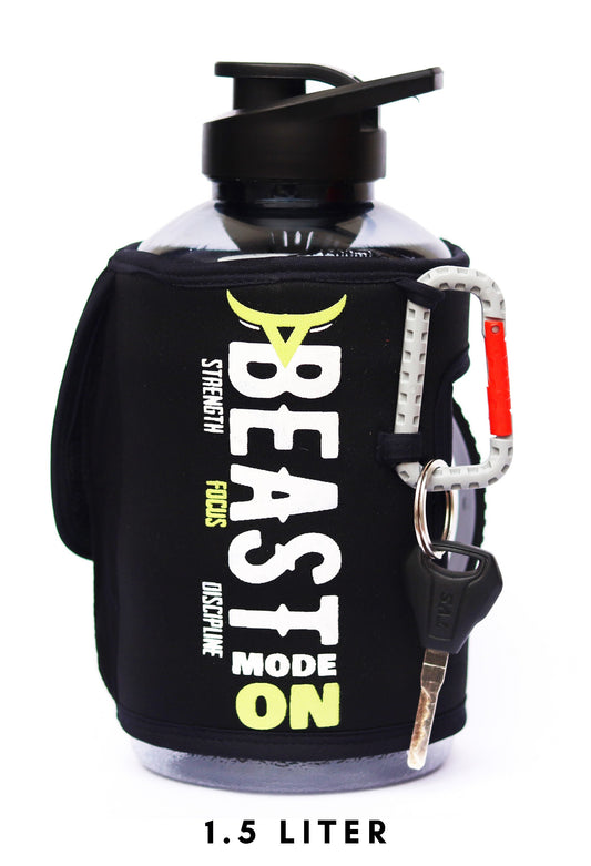 Gym Bottle 1.5L - Beast Mode On Gallon - Strong Soul