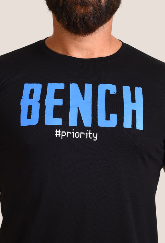 Gym T Shirt - Bench Priority - Men T-Shirt with premium cotton Lycra. The Sports T Shirt by Strong Soul