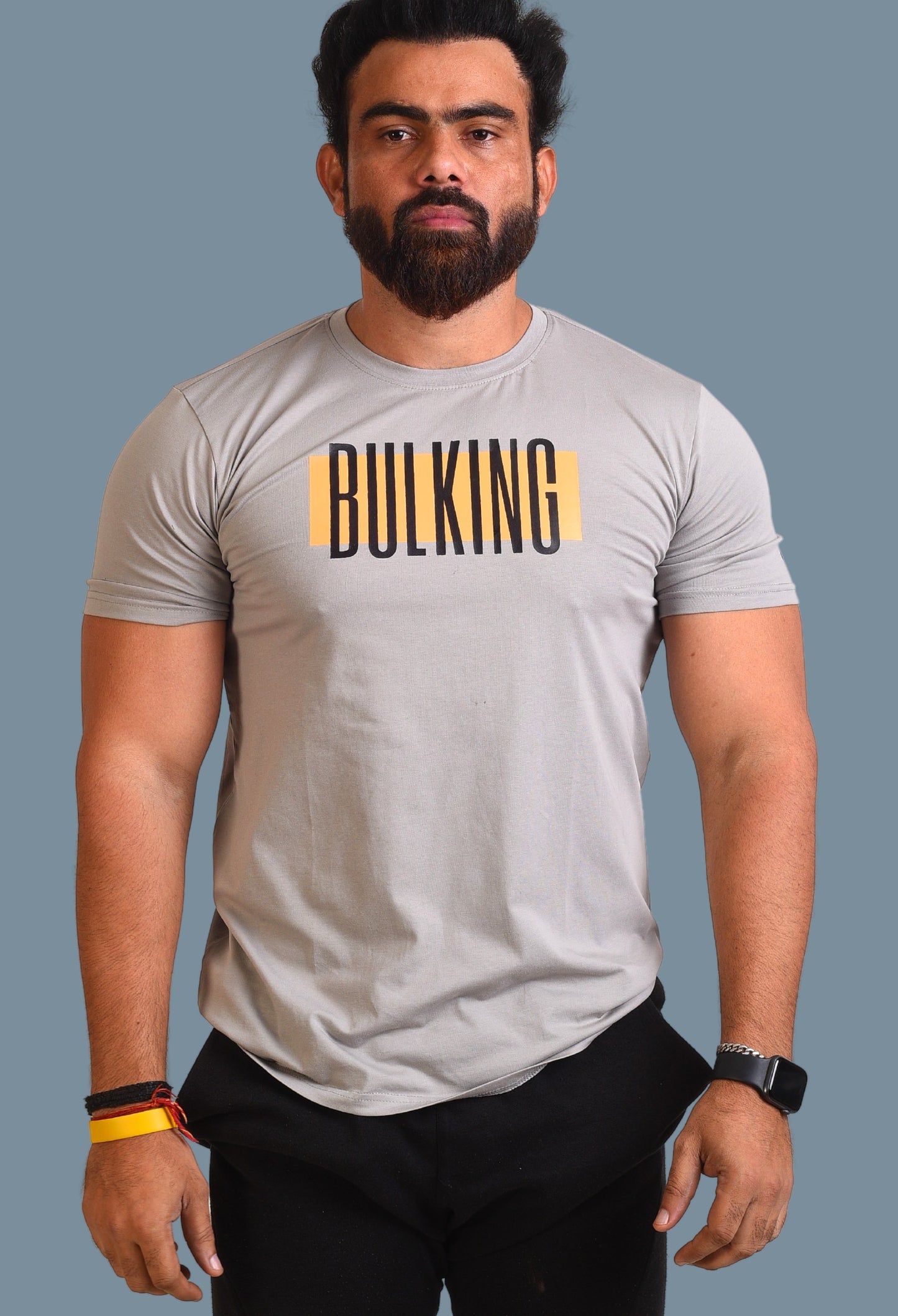 Gym T Shirt - Bulking - Men T-Shirt with premium cotton Lycra. The Sports T Shirt by Strong Soul