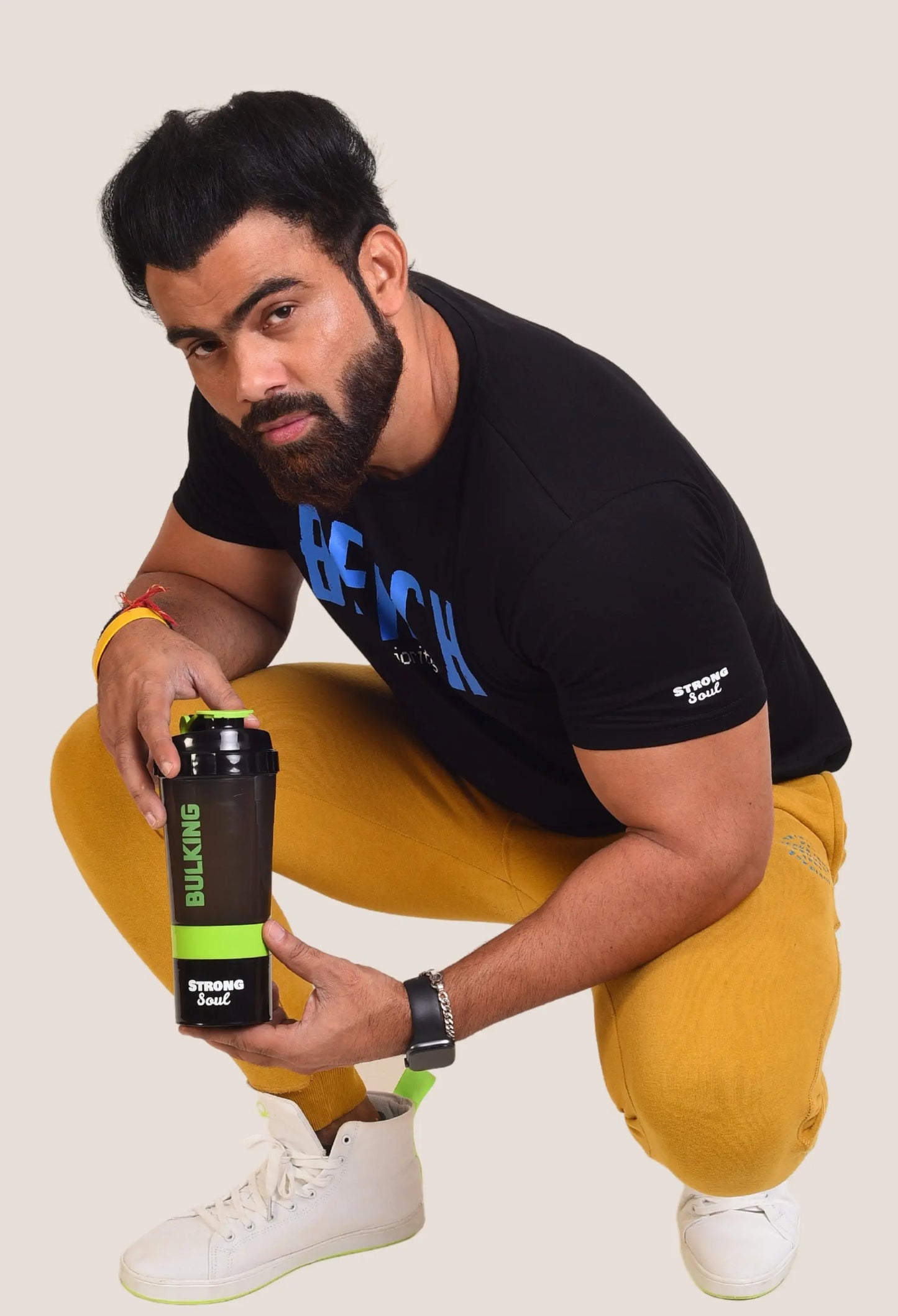 Bulking - Protein Shaker Pro 700ML - Green Strong Soul Accessories
