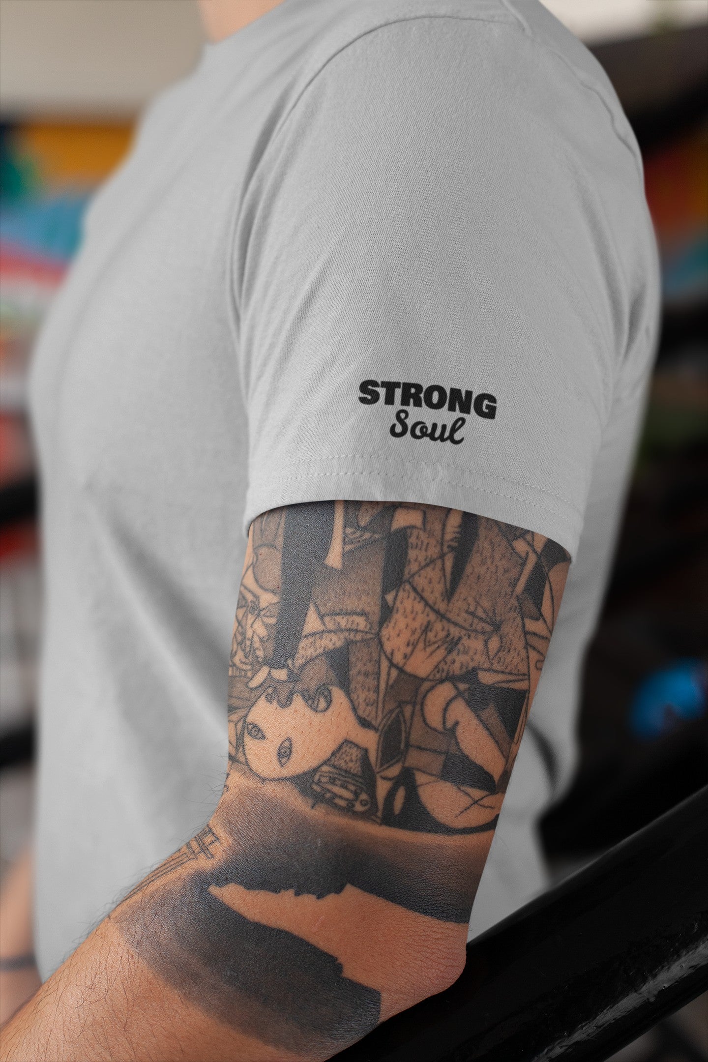 Gym T Shirt - Calm Like A Bomb with premium cotton Lycra. The Sports T Shirt by Strong Soul
