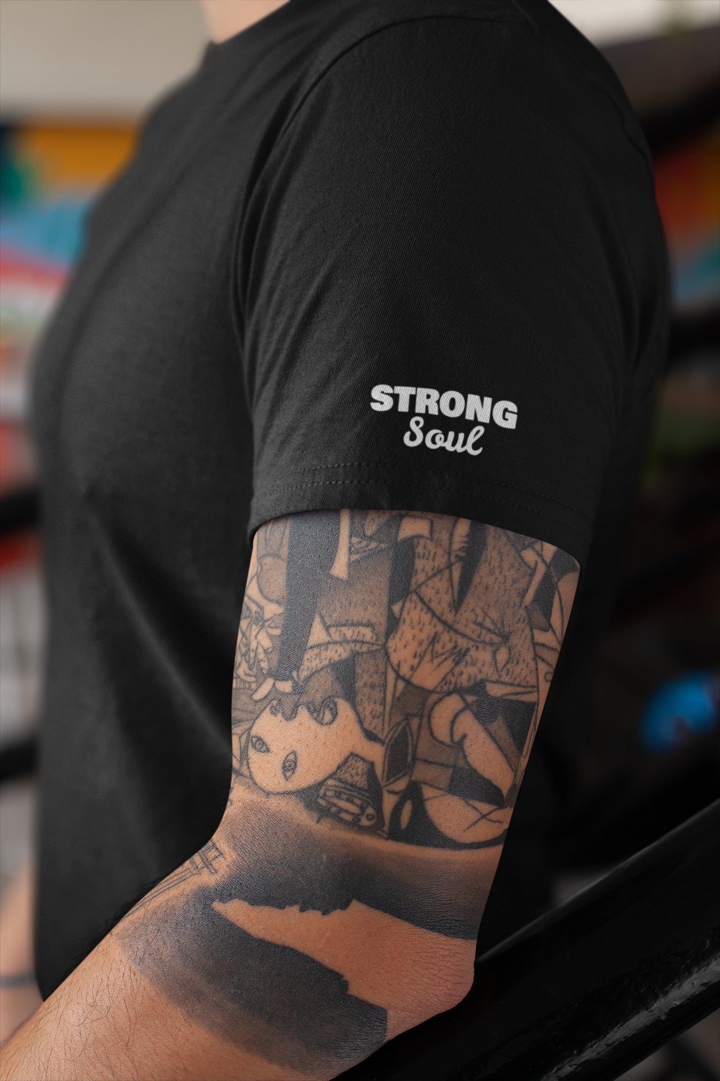 Gym T Shirt - Calm Like A Bomb with premium cotton Lycra. The Sports T Shirt by Strong Soul