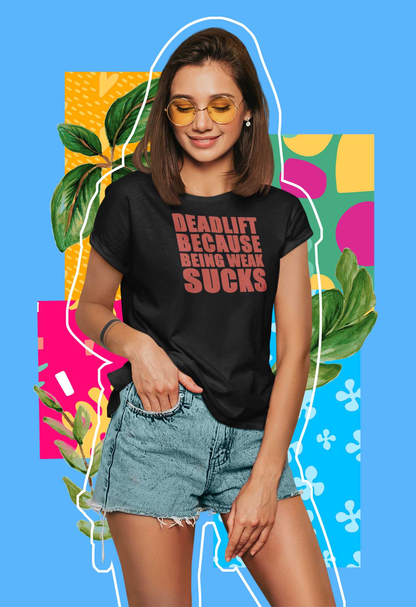 Deadlift Because Being Weak Sucks - Gym T Shirt Strong Soul Shirts & Tops