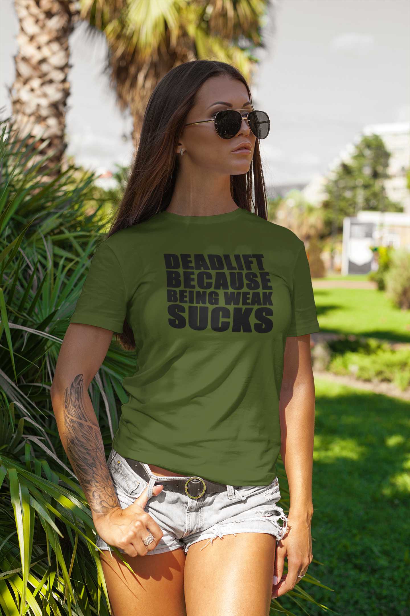 Deadlift Because Being Weak Sucks - Gym T Shirt Strong Soul Shirts & Tops