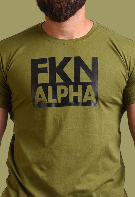 Gym T Shirt - Fkn Alpha - Men T-Shirt with premium cotton Lycra. The Sports T Shirt by Strong Soul