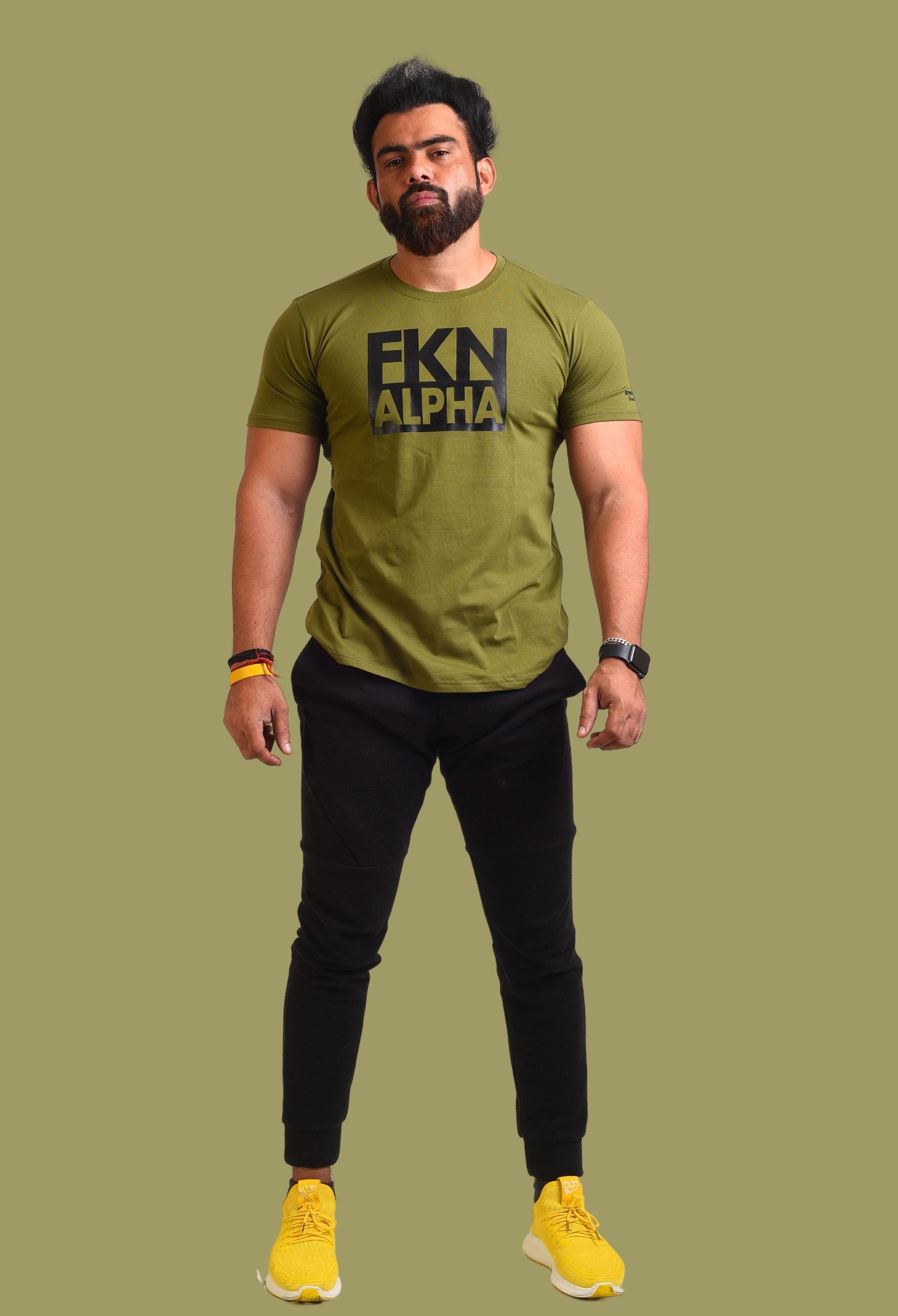 Gym T Shirt - Fkn Alpha - Men T-Shirt with premium cotton Lycra. The Sports T Shirt by Strong Soul