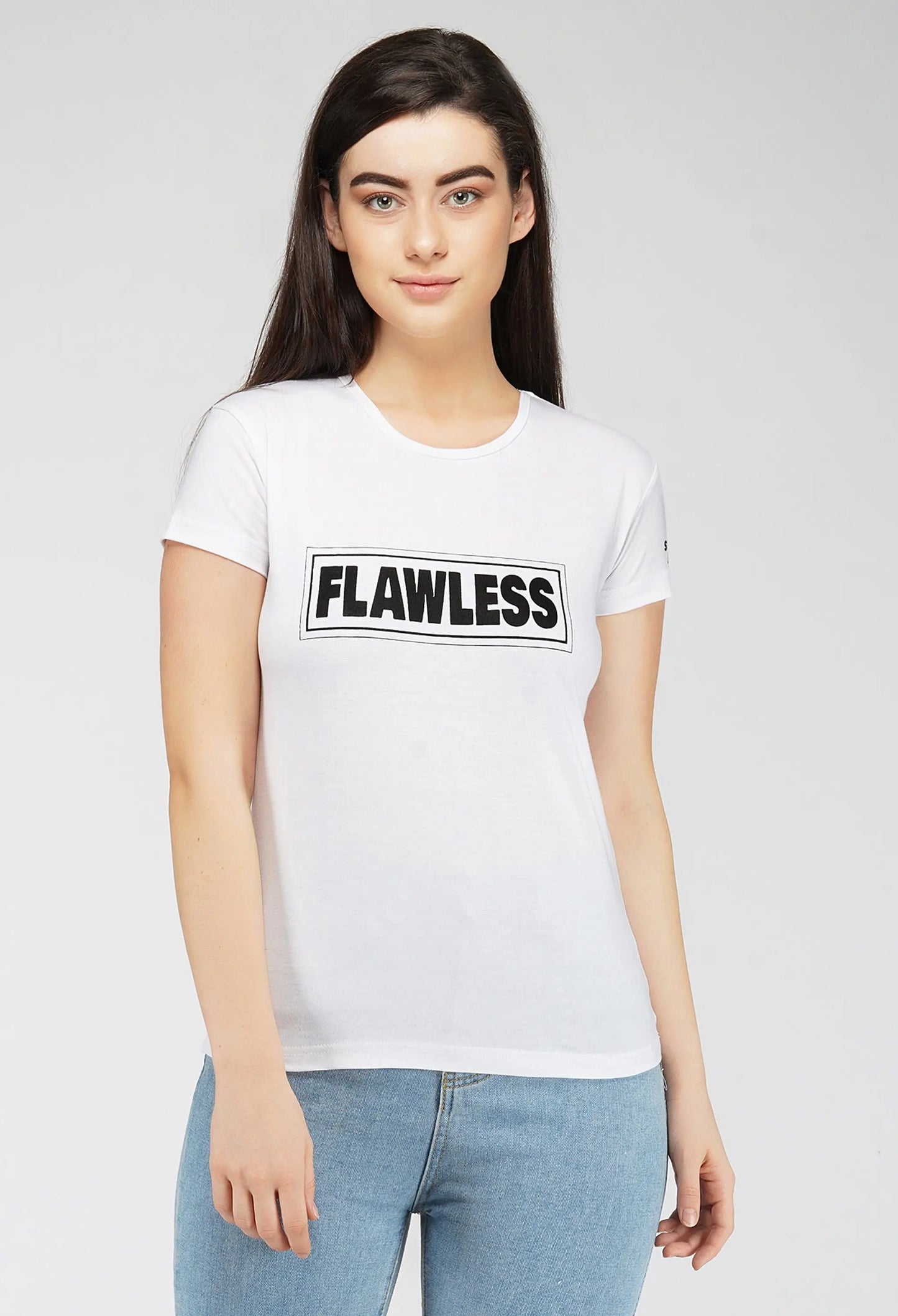 Flawless - Women White Tee Strong Soul T Shirt