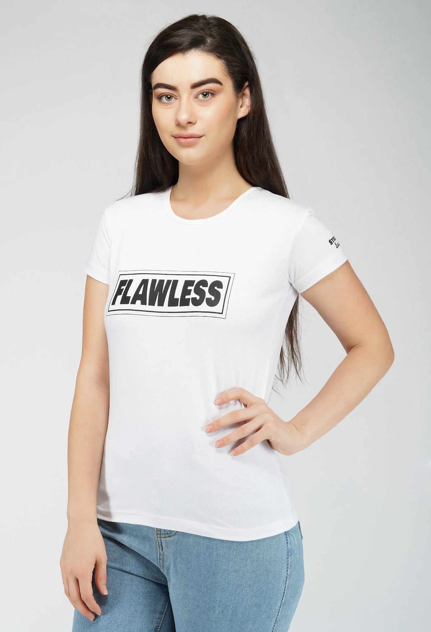 Flawless - Women White Tee Strong Soul T Shirt