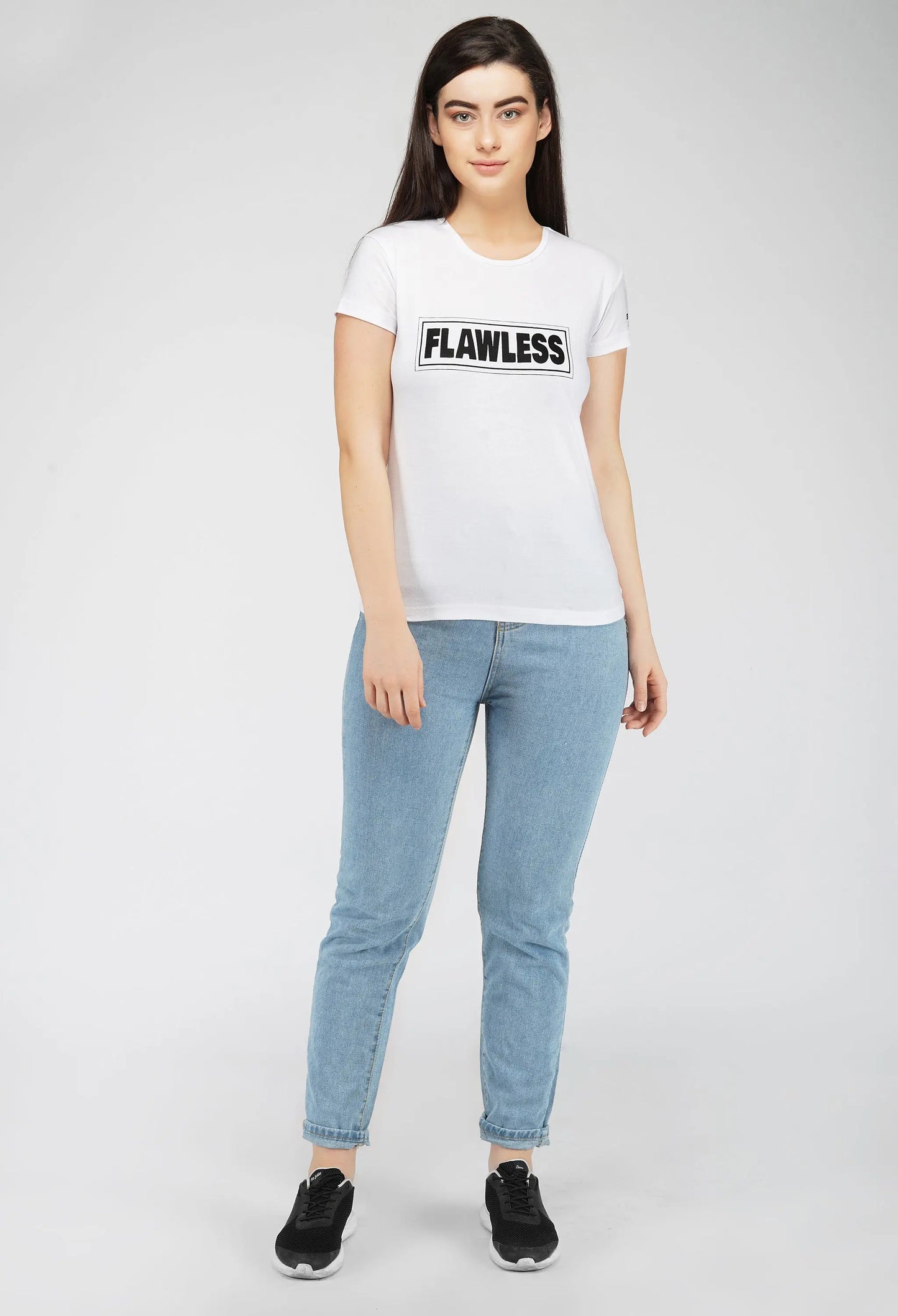 Flawless - Women White Tee Strong Soul T Shirt