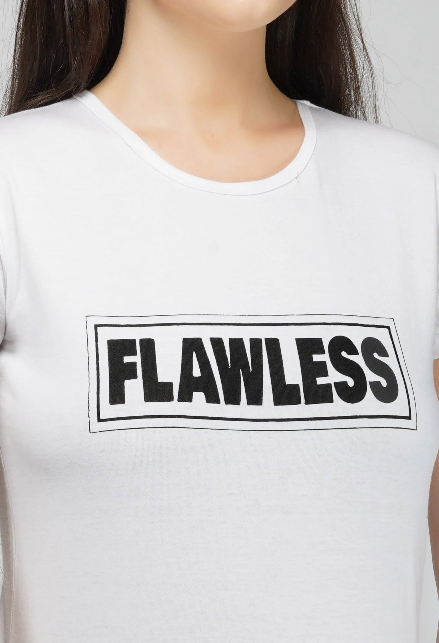 Flawless - Women White Tee Strong Soul T Shirt