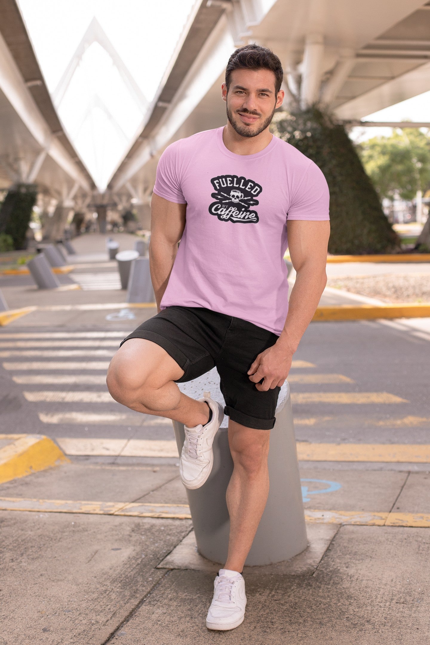 Gym T Shirt - Fuel By Caffiene. Sports T Shirt by Strong Soul.
