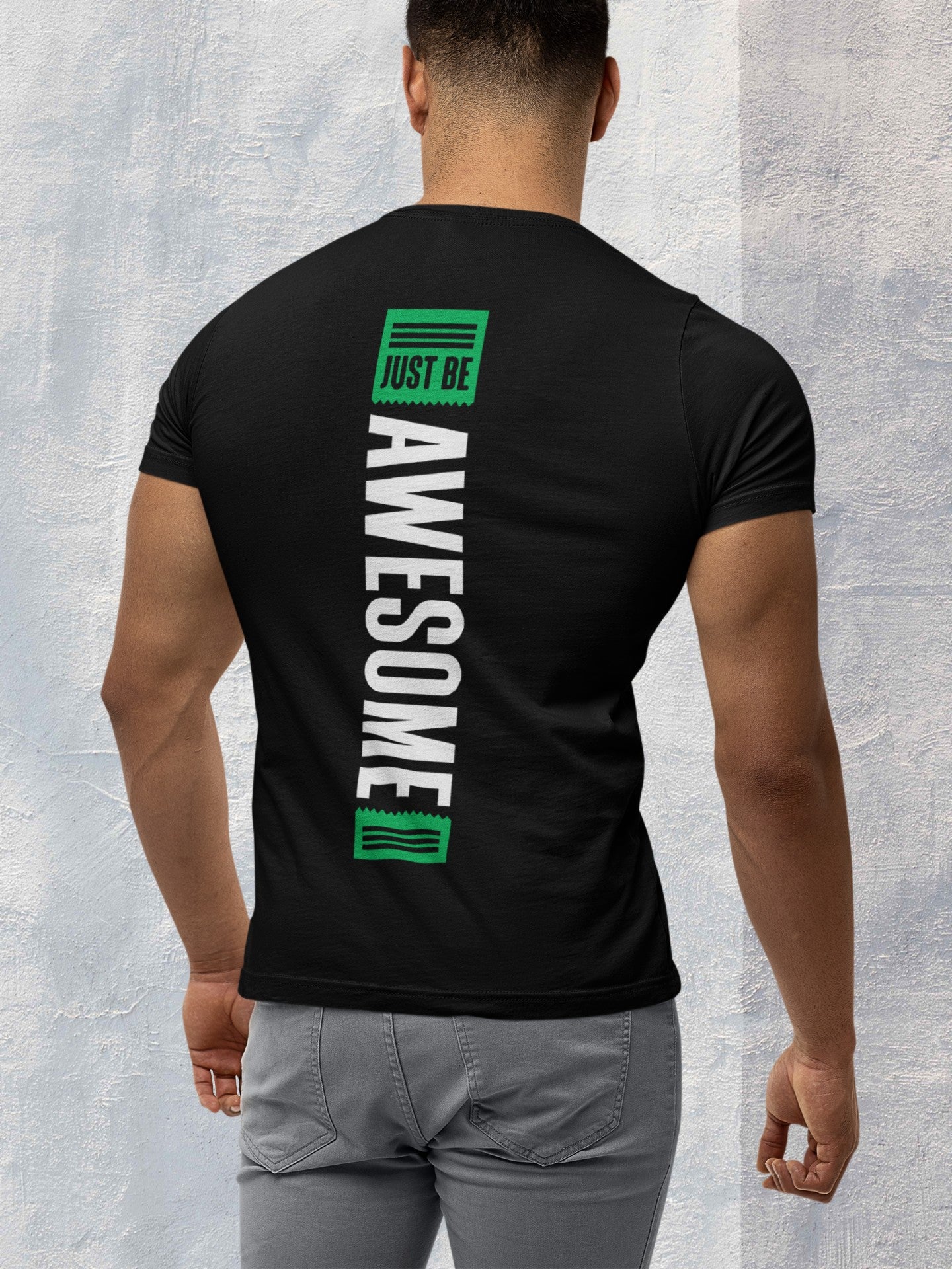 Gym T Shirt - Just Be Awesome - Strong Soul - Sports T Shirt