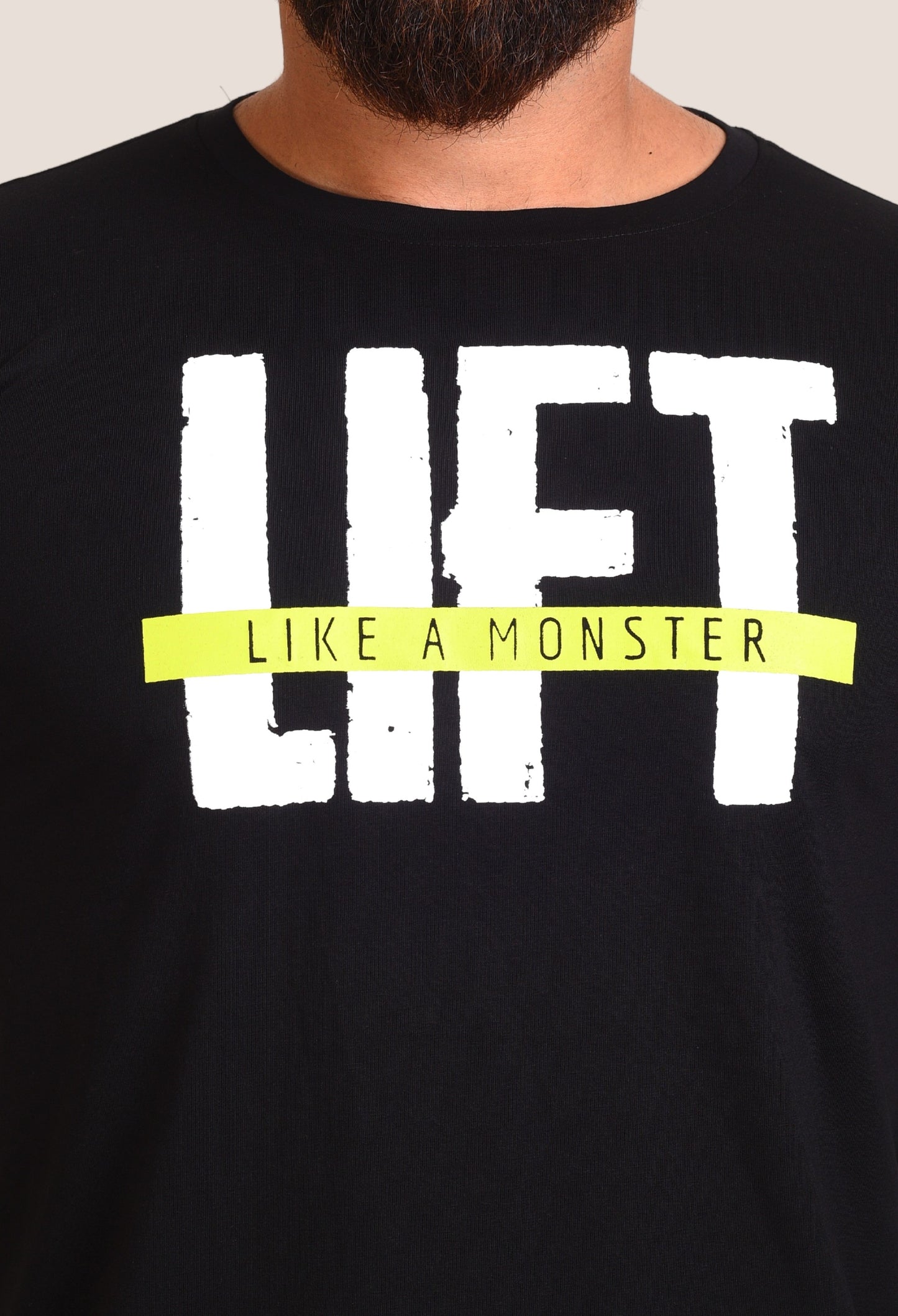 Gym T Shirt - Lift Like A Monster - Men T-Shirt with premium cotton Lycra. The Sports T Shirt by Strong Soul