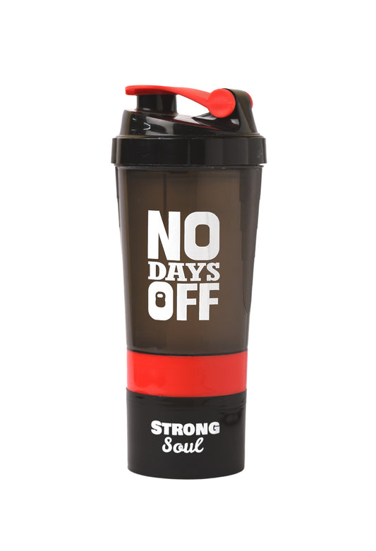 No Days Off - Protein Shaker Pro 700ML - Red Strong Soul Accessories