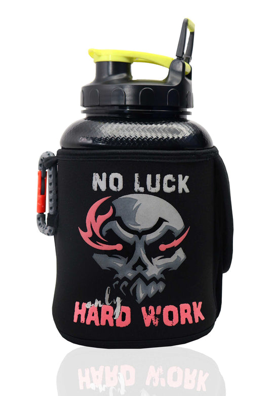 No Luck Only Hard Work - Monster Gallon Gym Bottle 2.2L Strong Soul Gym Bottle