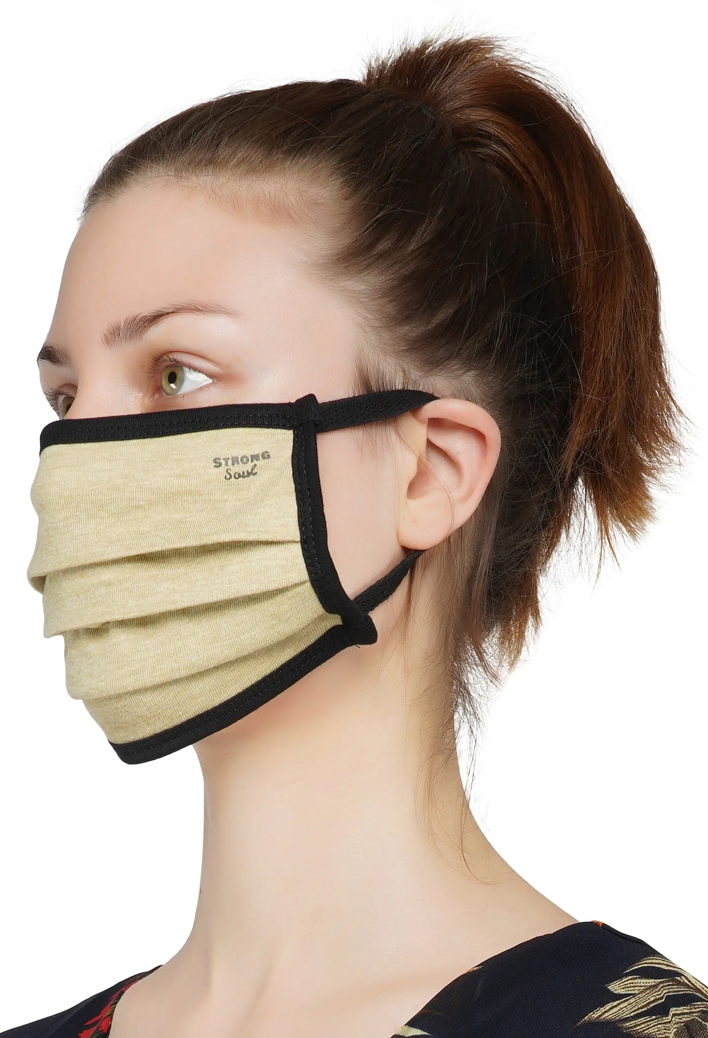 SS Essentials - Strong Shield Beige Unisex Mask (Pack of 3, 4, 5) Strong Soul Accessories