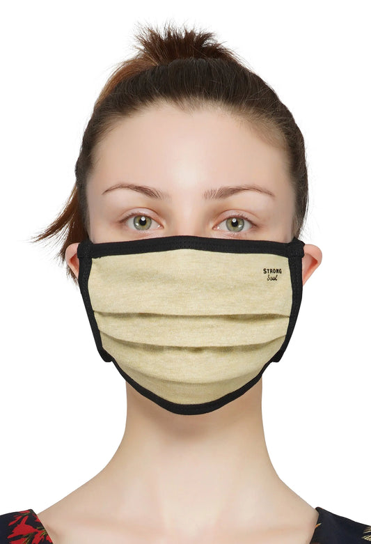 SS Essentials - Strong Shield Beige Unisex Mask (Pack of 3, 4, 5) Strong Soul Accessories