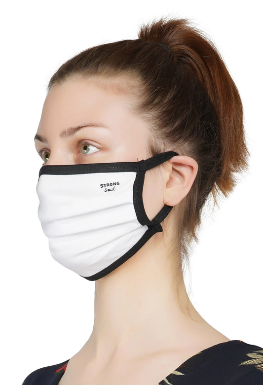 SS Essentials - Strong Shield White Unisex Mask (Pack of 3,4,5) Strong Soul Accessories