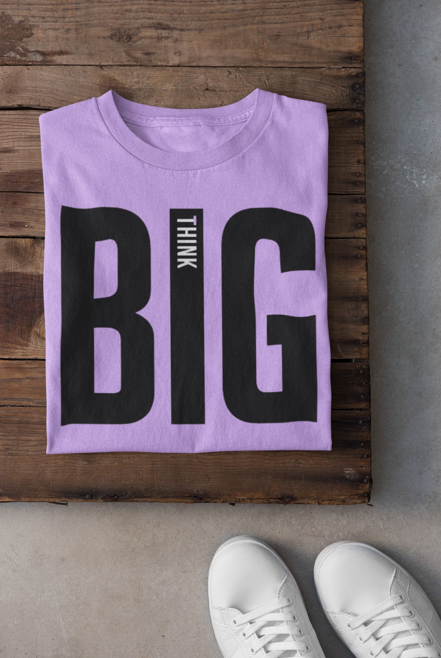 Gym T Shirt - Think Big with premium cotton Lycra. The Sports T Shirt by Strong Soul