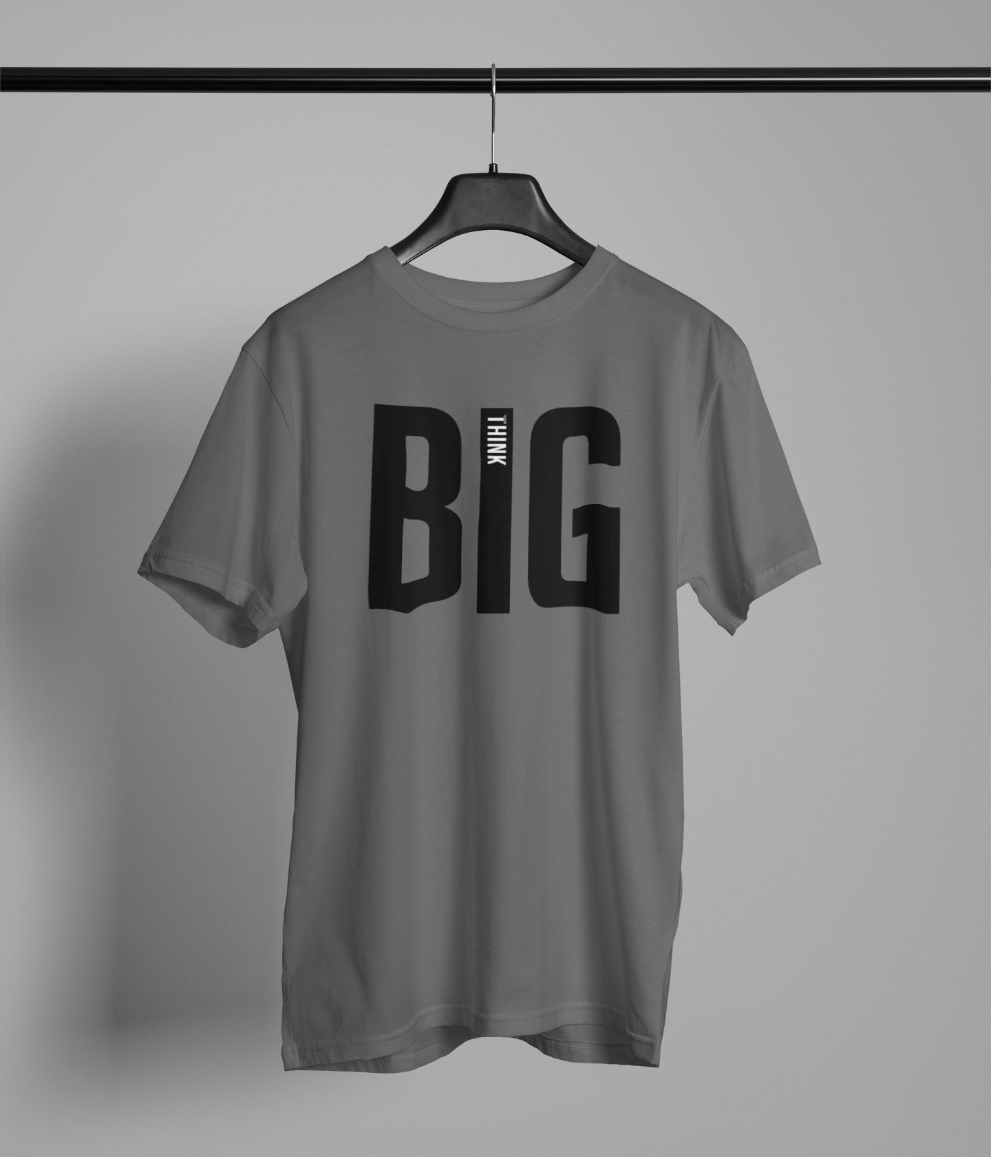 Gym T Shirt - Think Big with premium cotton Lycra. The Sports T Shirt by Strong Soul