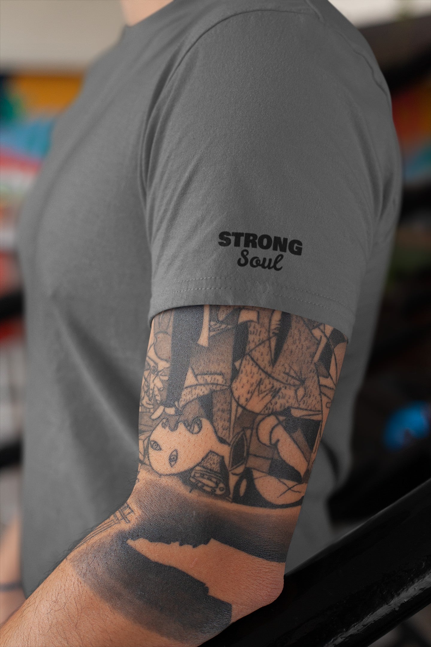 Gym T Shirt - Think Big with premium cotton Lycra. The Sports T Shirt by Strong Soul