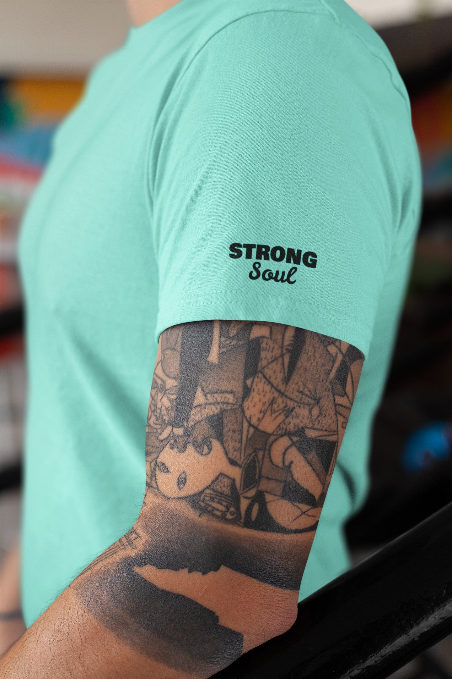 Gym T Shirt - Think Big with premium cotton Lycra. The Sports T Shirt by Strong Soul
