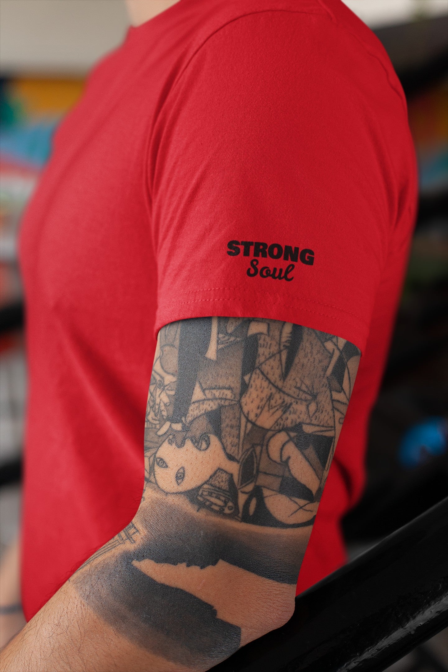 Gym T Shirt - Think Big with premium cotton Lycra. The Sports T Shirt by Strong Soul