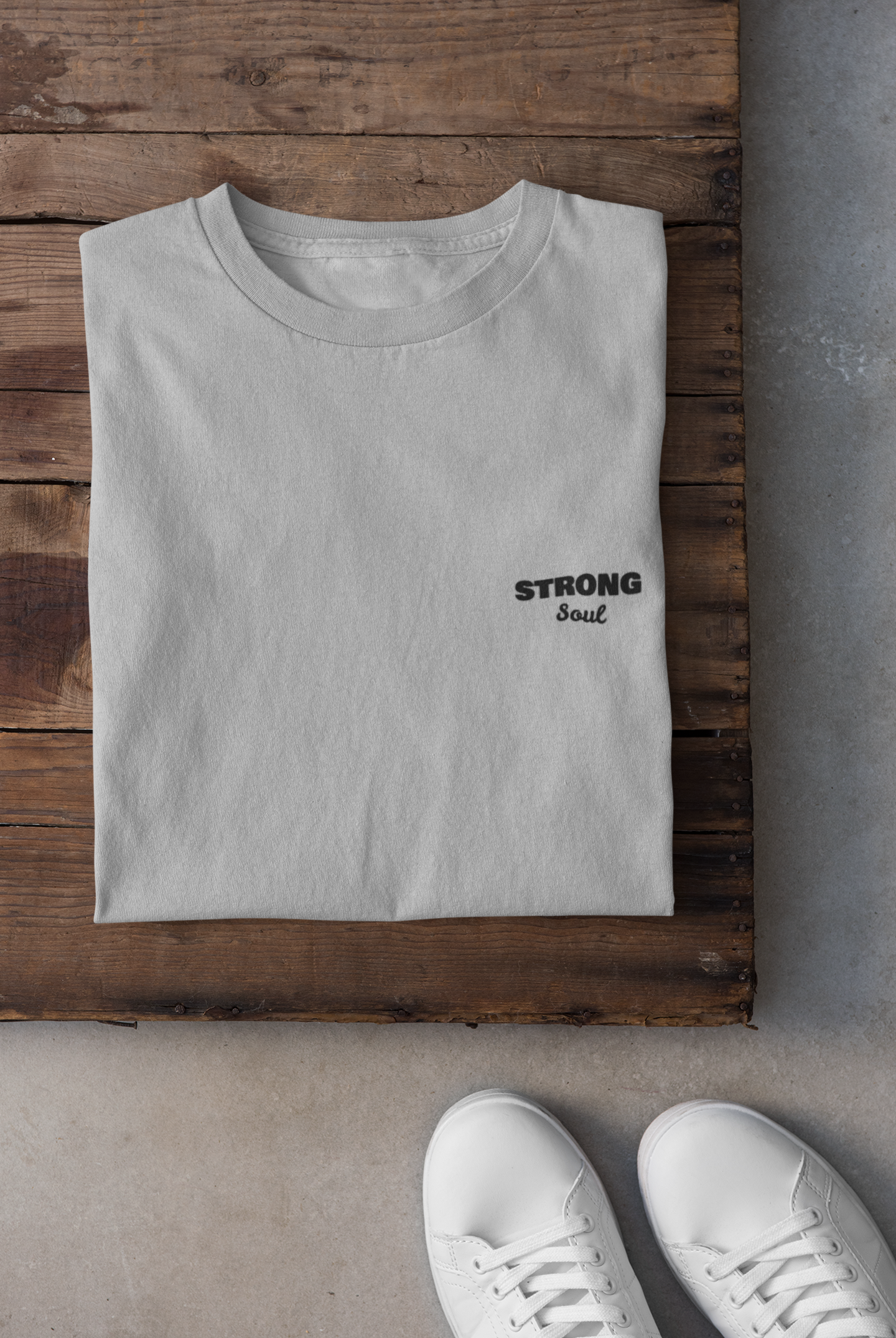 Light Grey Solid - Gym T Shirt Strong Soul Shirts & Tops