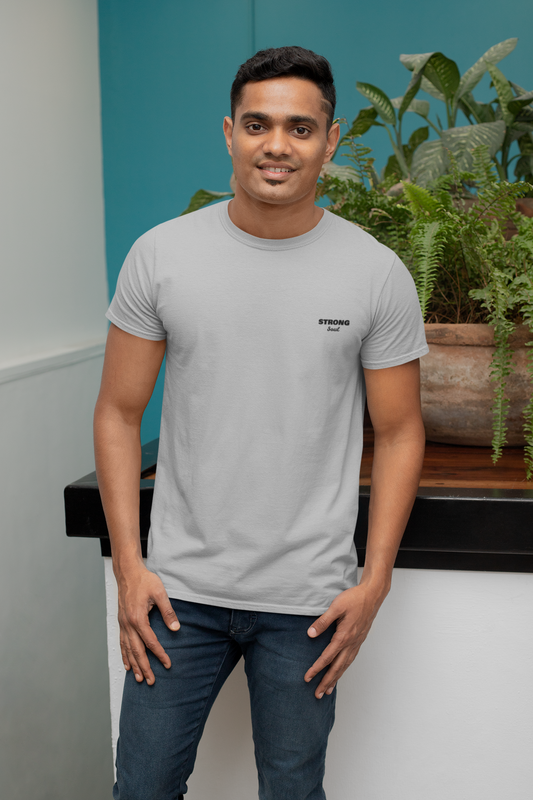 Light Grey Solid - Gym T Shirt Strong Soul Shirts & Tops