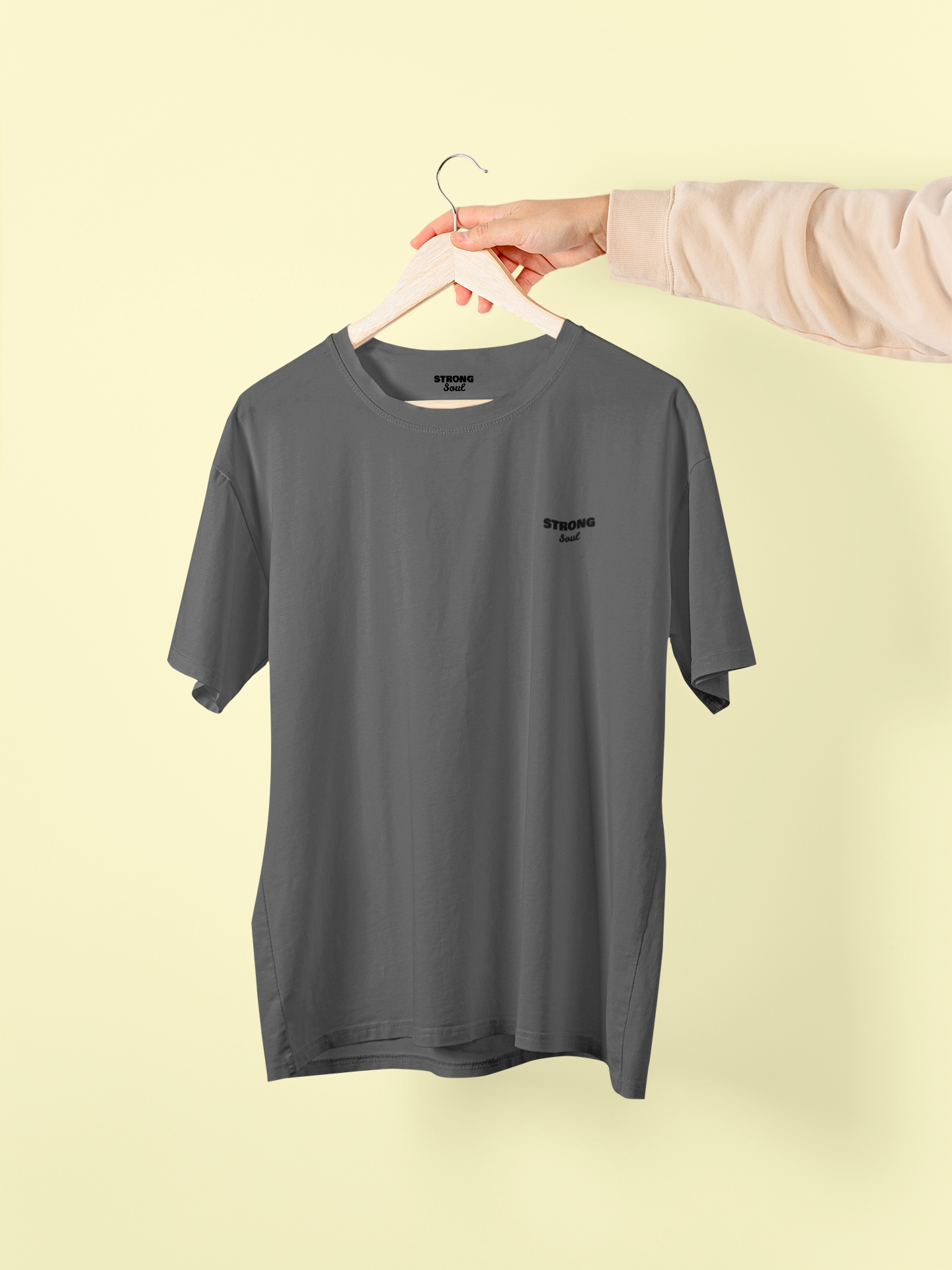 Dark Grey Solid - Gym T Shirt Strong Soul Shirts & Tops