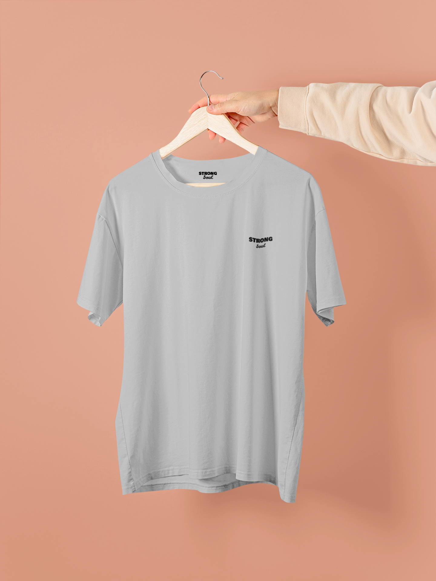 Light Grey Solid - Gym T Shirt Strong Soul Shirts & Tops