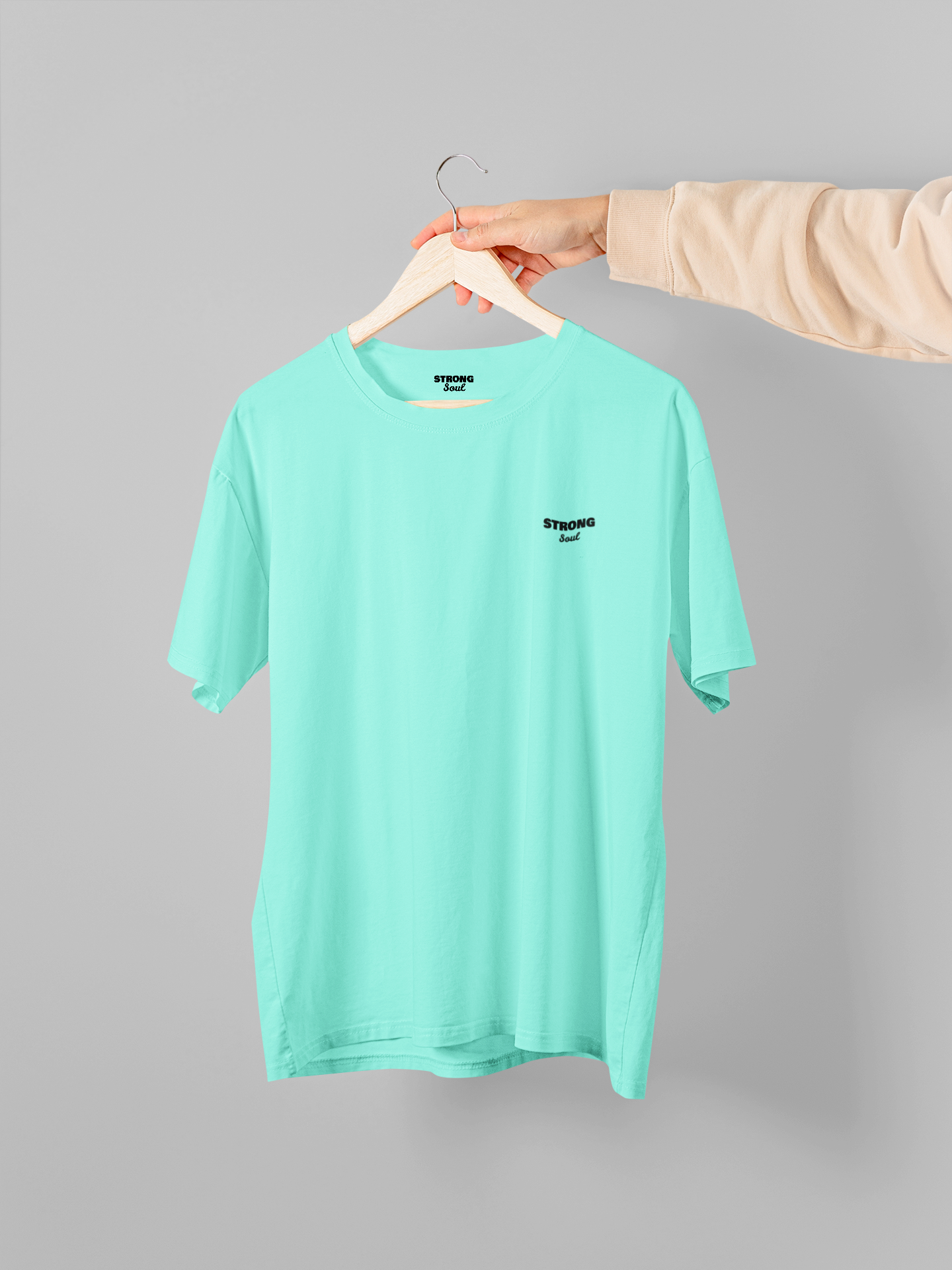 Sea Green Solid - Gym T Shirt Strong Soul Shirts & Tops