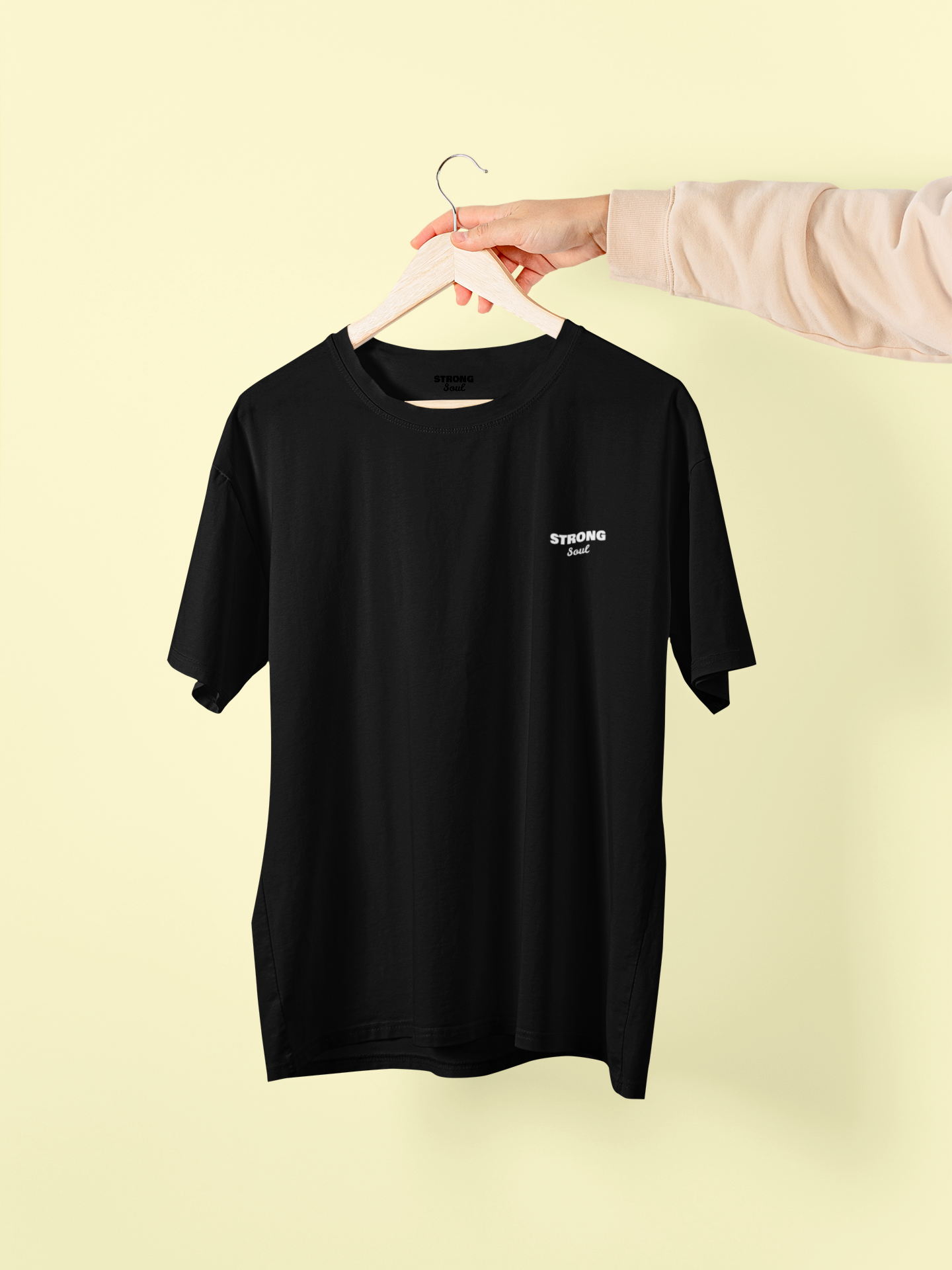 Black Solid - Gym T Shirt Strong Soul Shirts & Tops