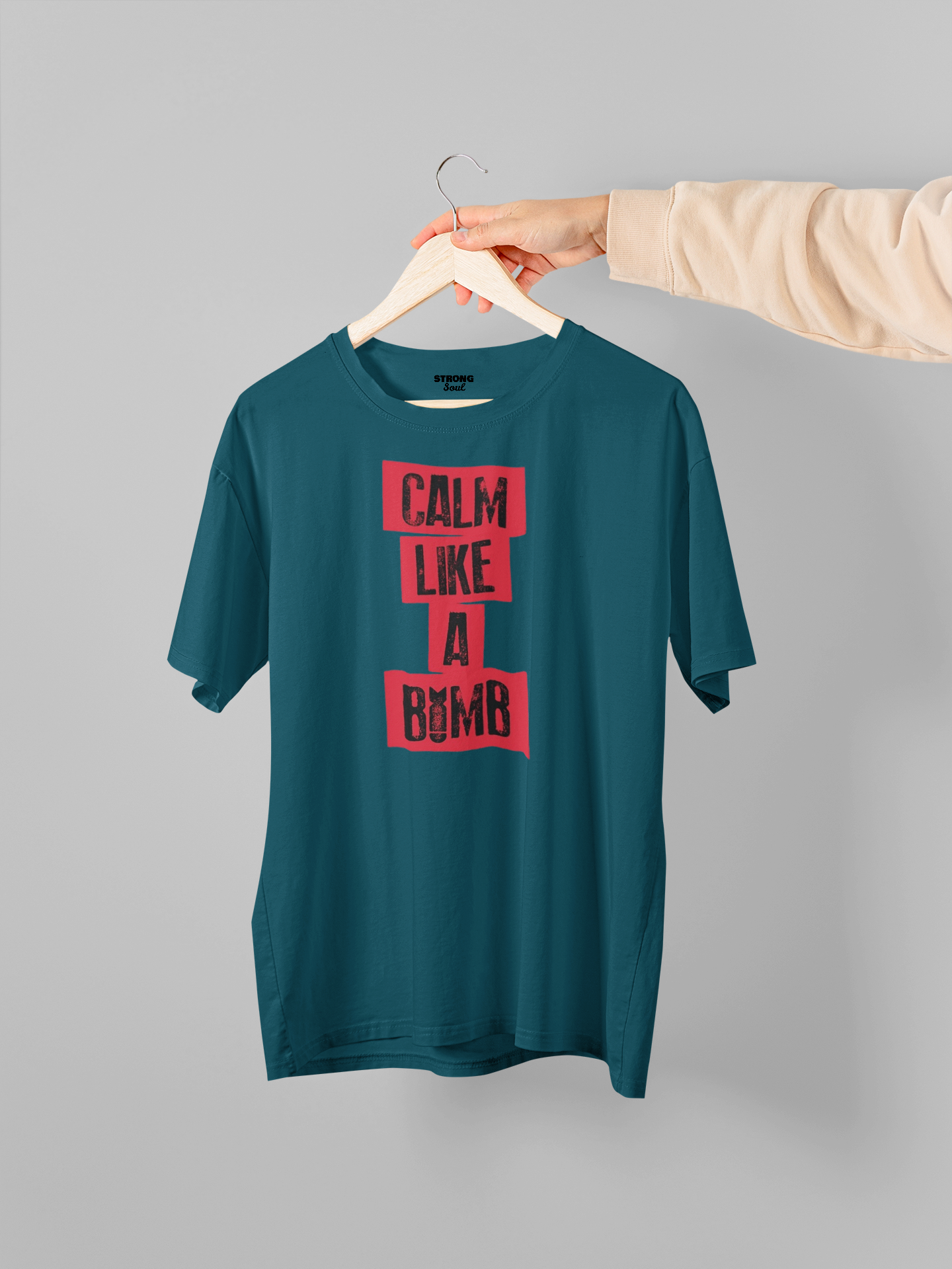 Calm Like A Bomb - Gym T Shirt Strong Soul Shirts & Tops