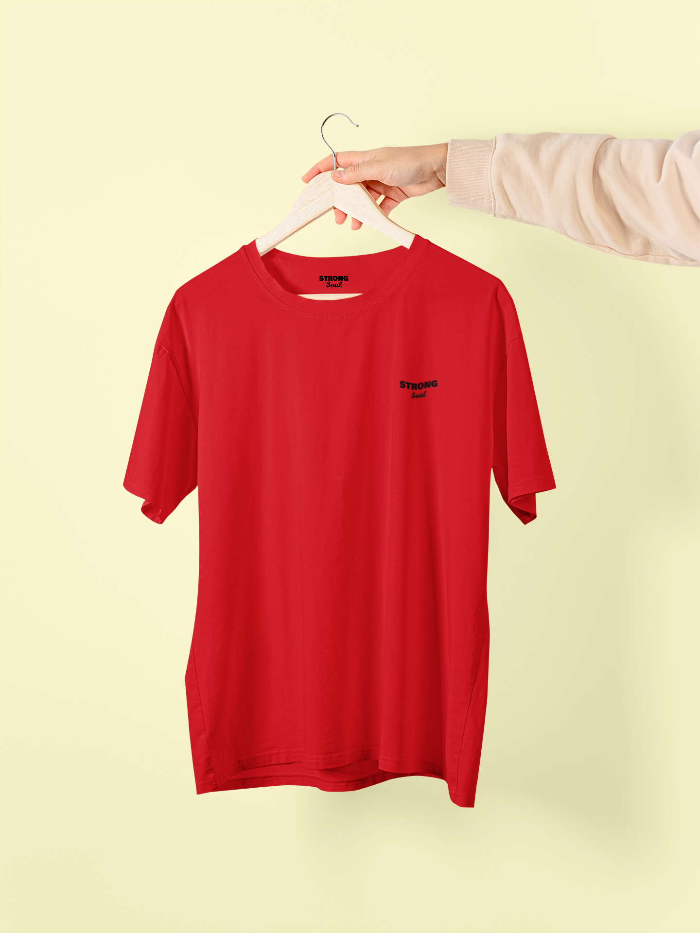 Red Solid - Gym T Shirt Strong Soul Shirts & Tops