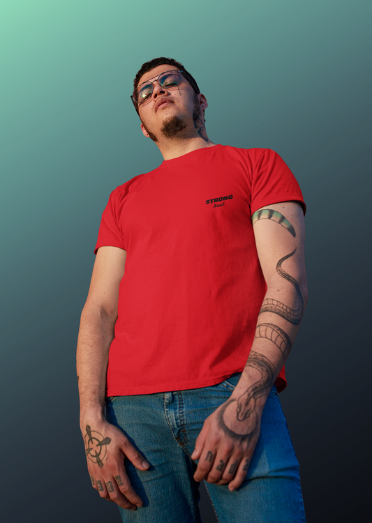 Red Solid - Gym T Shirt Strong Soul Shirts & Tops