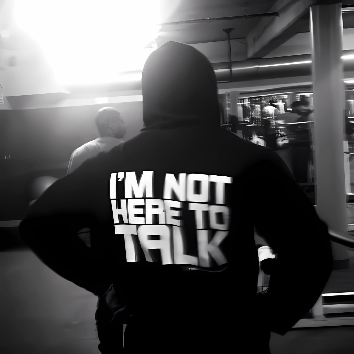 I'm not here to Talk - Black - Unisex Hoodie