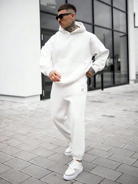 White - Hoodie And Sweatpants - Co-ord Set