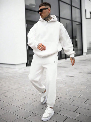 White - Hoodie And Sweatpants - Co-ord Set - 15 Days Return