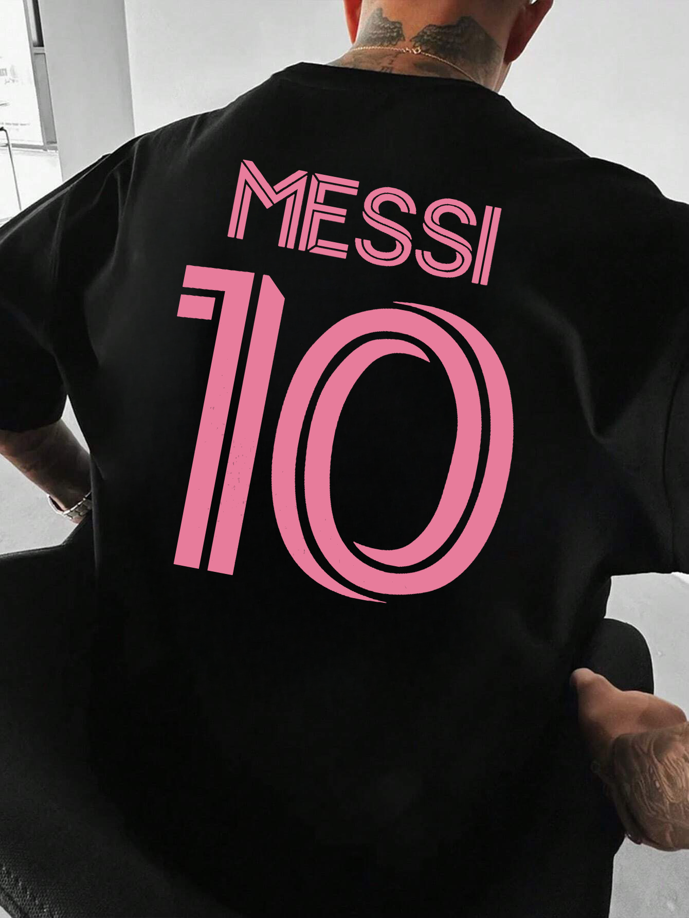 T-Shirt - Messi - Black - Oversized