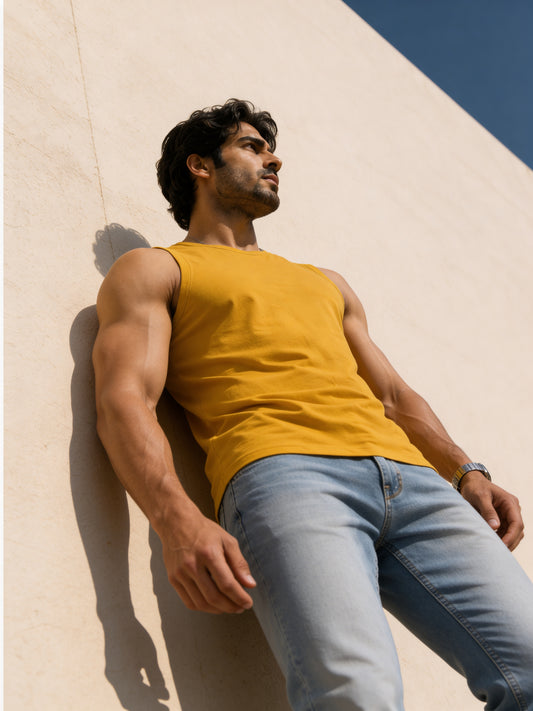 Yellow StrongFlex Elite Tank - Apple Cut