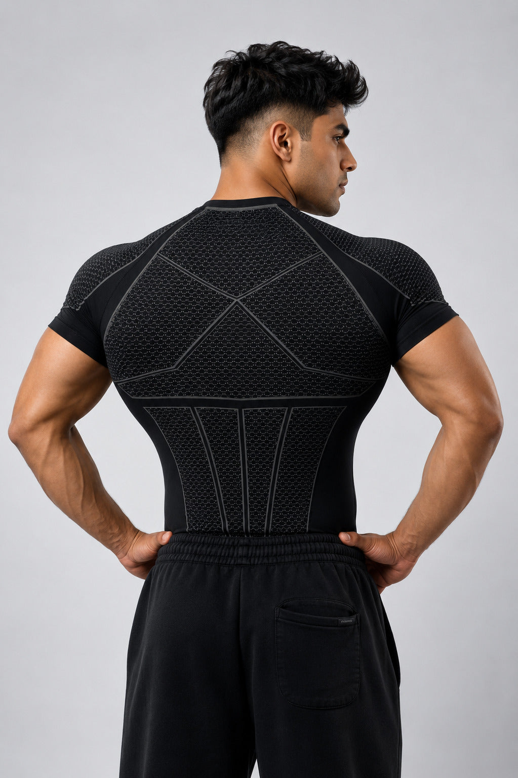 Red - Bat Abs - Cotton Lycra Compression Strong Soul