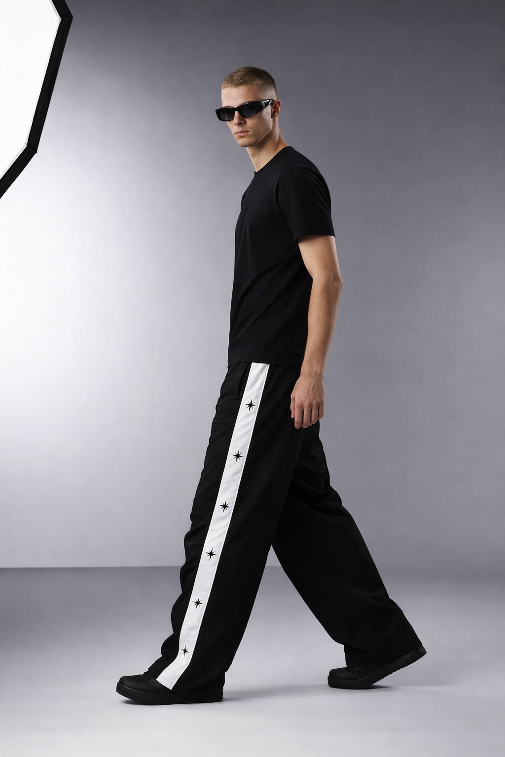 P110 - Black Star Track Pants Polyester