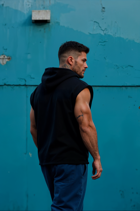 Black - T108 - Hardest Worker In The Gym - Cut Offs Hoodie