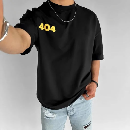 T-Shirt - 404 Not Found - Black - Oversized